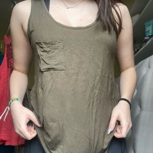 army green womens tank top
